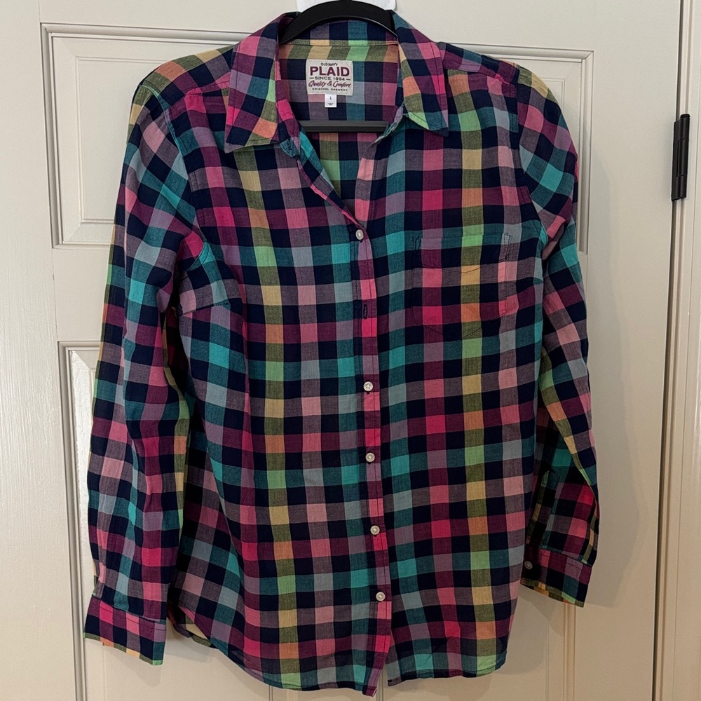 Old Navy Multicolor Plaid Shirt